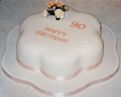 A 90th birthday cake.